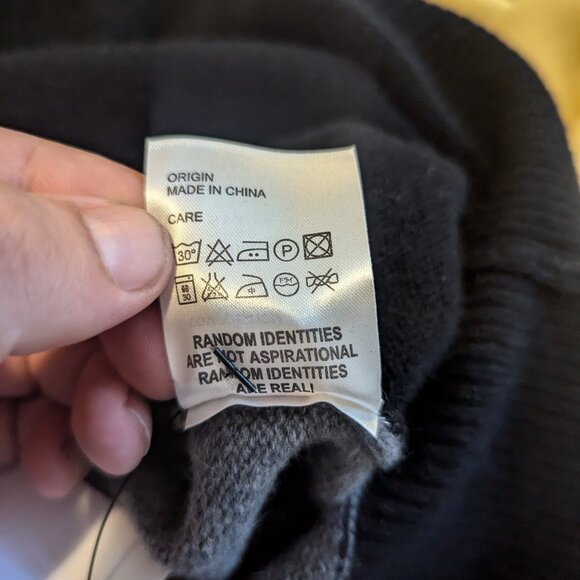 RANDOM IDENTITIES - Cashmere blend two-tone cardigan - Sz L - Picture 9 of 9